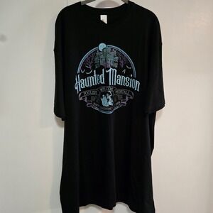 The Haunted Mansion Sz 5XL Black 100% Cotton Foolish Mortals Welcome T Shirt NEW